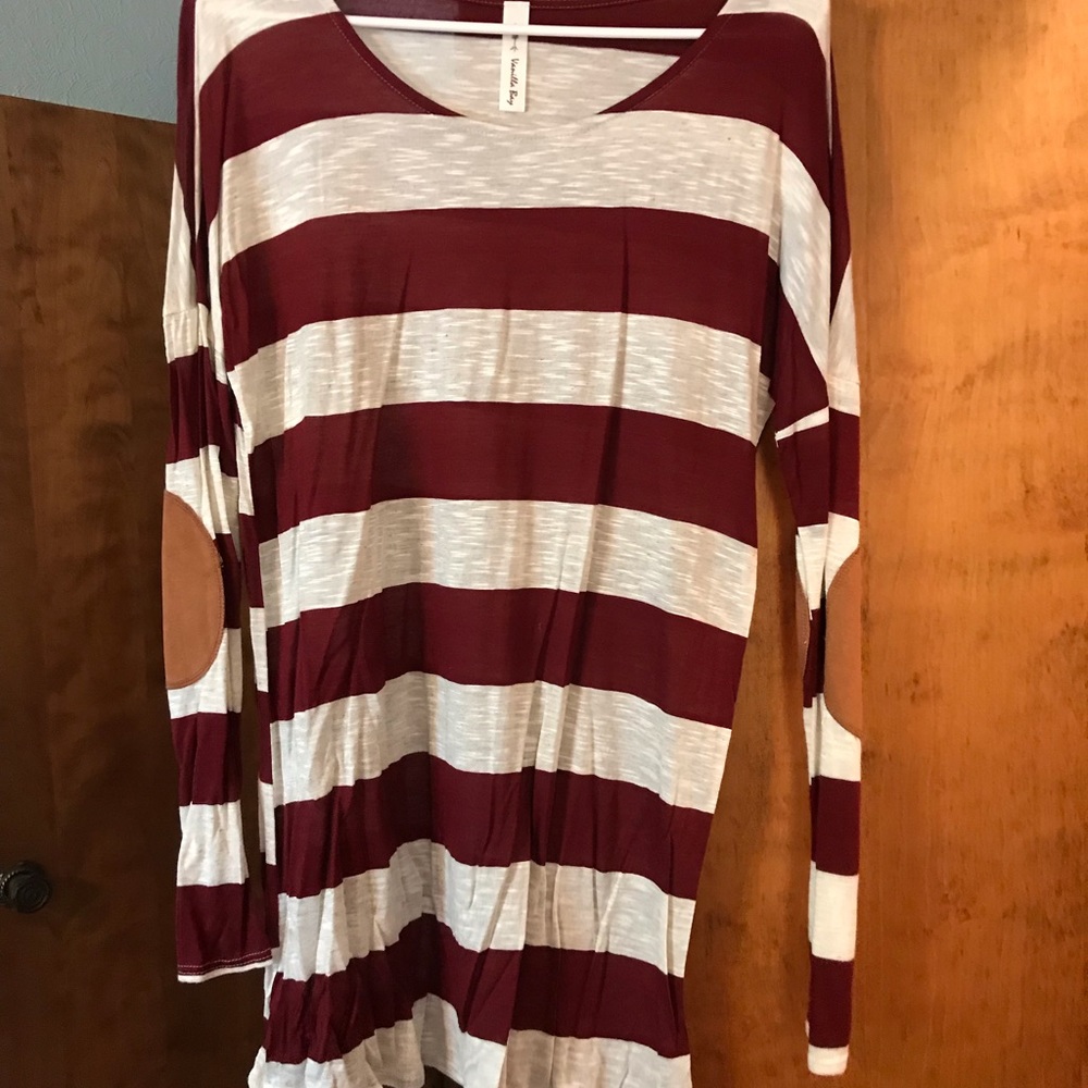 Red striped top